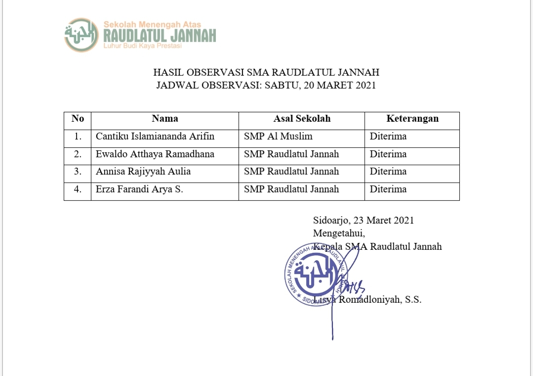 raudlatul jannah
